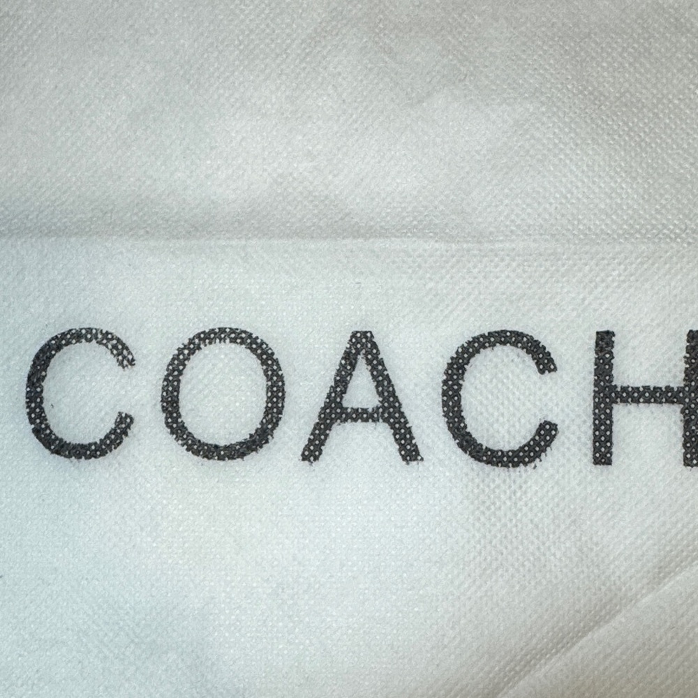 Coach White Dust Bag with Black Logo 8”x 12” - Picture 2 of 3